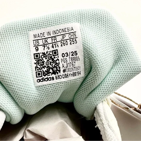 ADIDAS Women’s VL Court Base Cream and Light Blue Sneakers, Size 9 - Picture 12 of 13